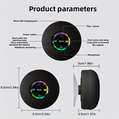 Suction Cup Waterproof Bluetooth Speaker