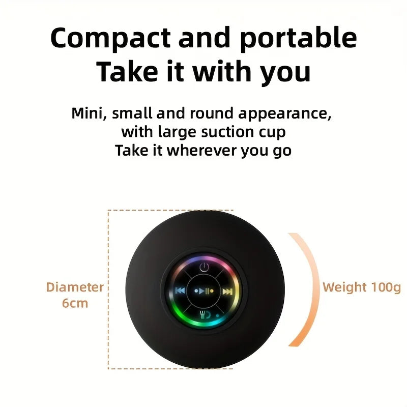 Suction Cup Waterproof Bluetooth Speaker