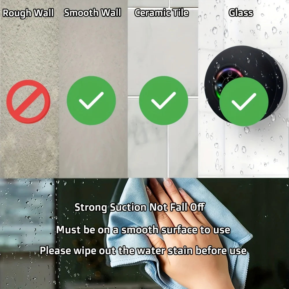 Suction Cup Waterproof Bluetooth Speaker