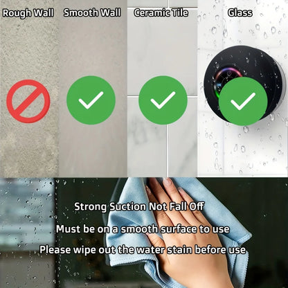 Suction Cup Waterproof Bluetooth Speaker